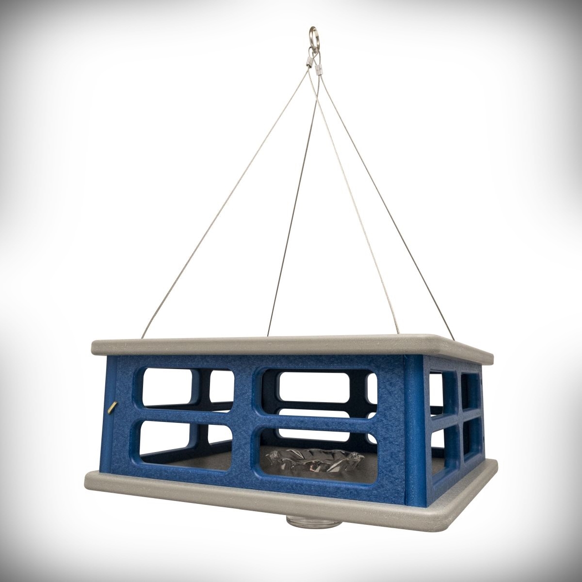 Amish Recycled Poly Fly-Thru Patio Bluebird Feeder